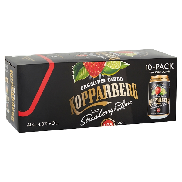 Kopparberg Strawberry & Lime Cider (10 x 330ml Can) - Image 2