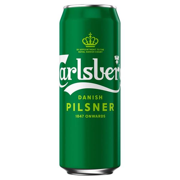 Carlsberg Pilsner in a green can with white text.
