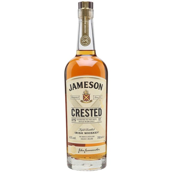Jameson Crested with a cream label and black text.