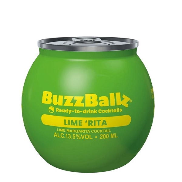 BuzzBallz Lime Rita in a green round container with yellow text.