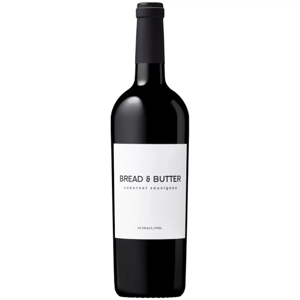 Bread and Butter Cabernet Sauvignon in a dark bottle with a white label and black text.